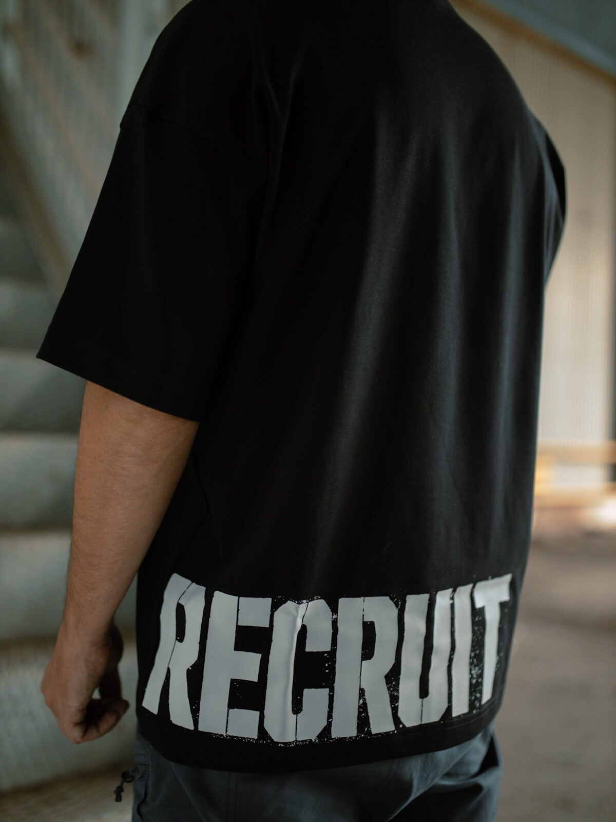 Футболка чорна oversize "Recruit" - Зображення 6