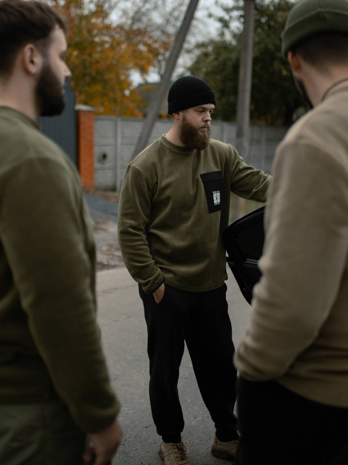 Світшот флісовий оливковий - Зображення 7