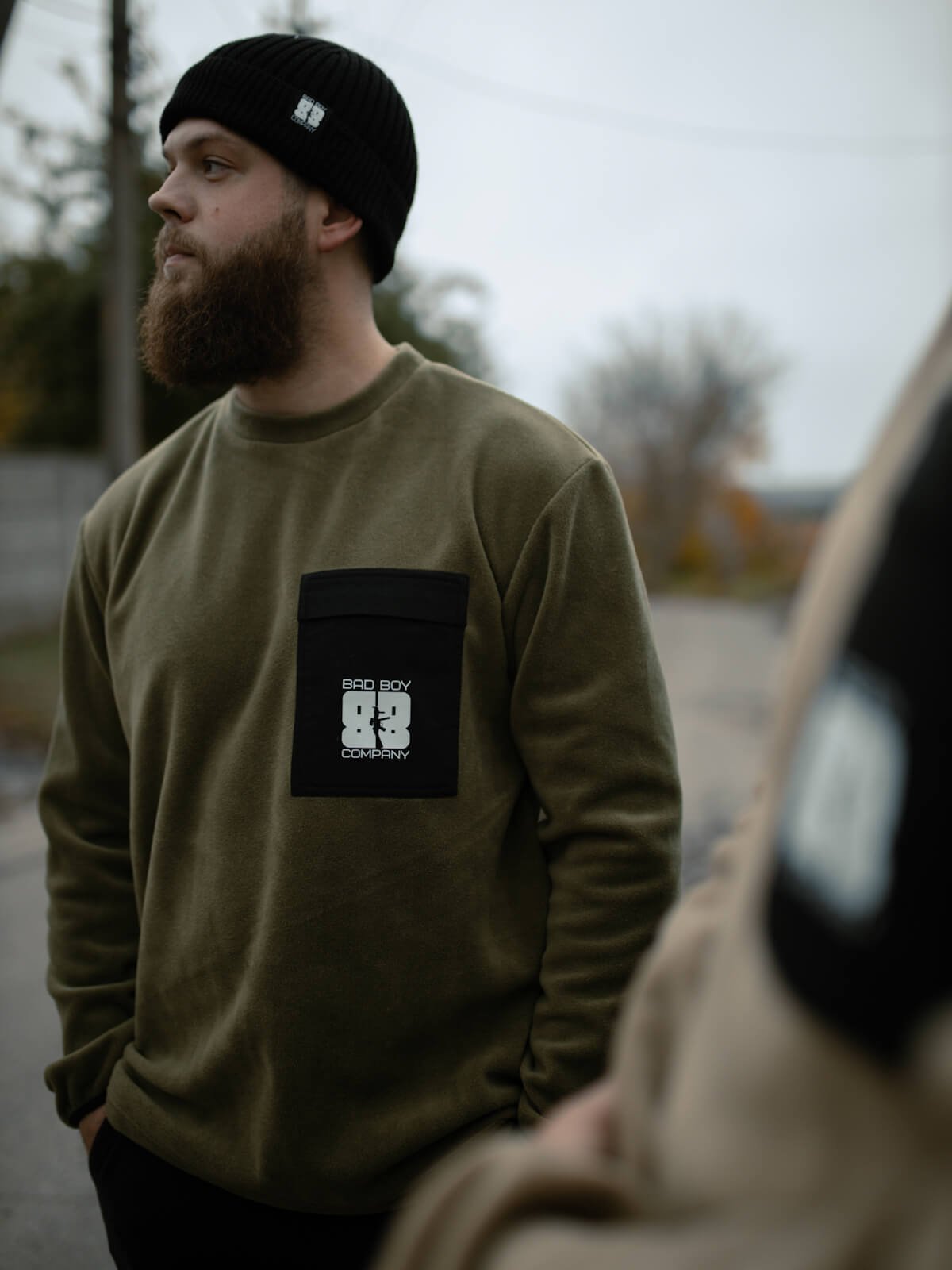 Світшот флісовий оливковий - Зображення 2