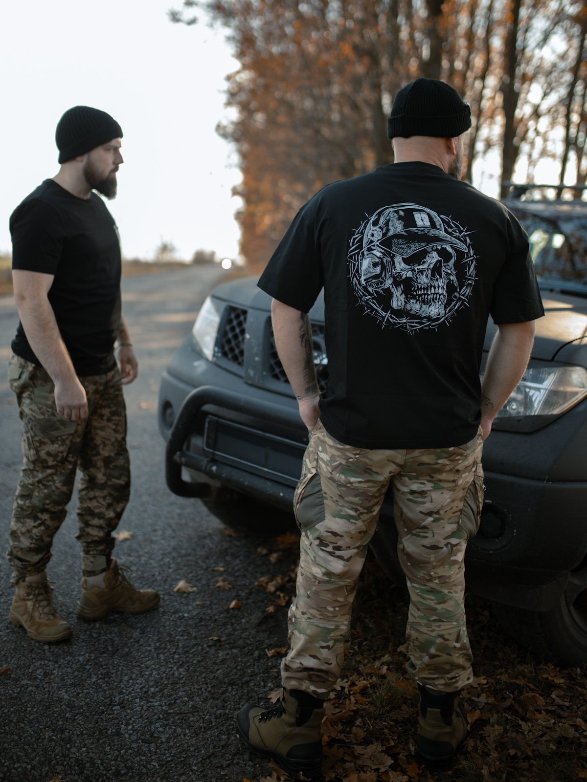 Футболка чорна oversize "Skull Spikes" - Зображення 5