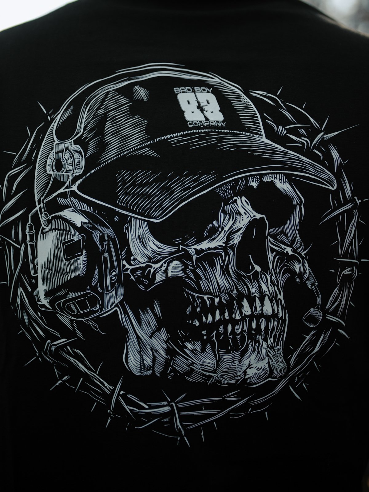 Футболка чорна oversize "Skull Spikes" - Зображення 4