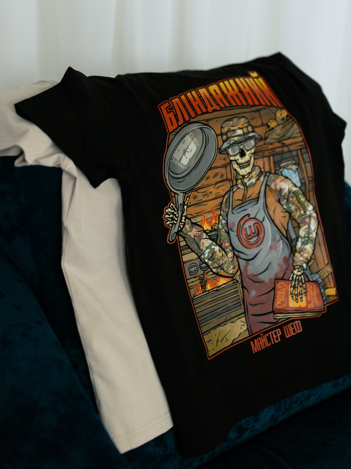 Футболка чорна " Бліндажний майстер шеф" - Зображення 4