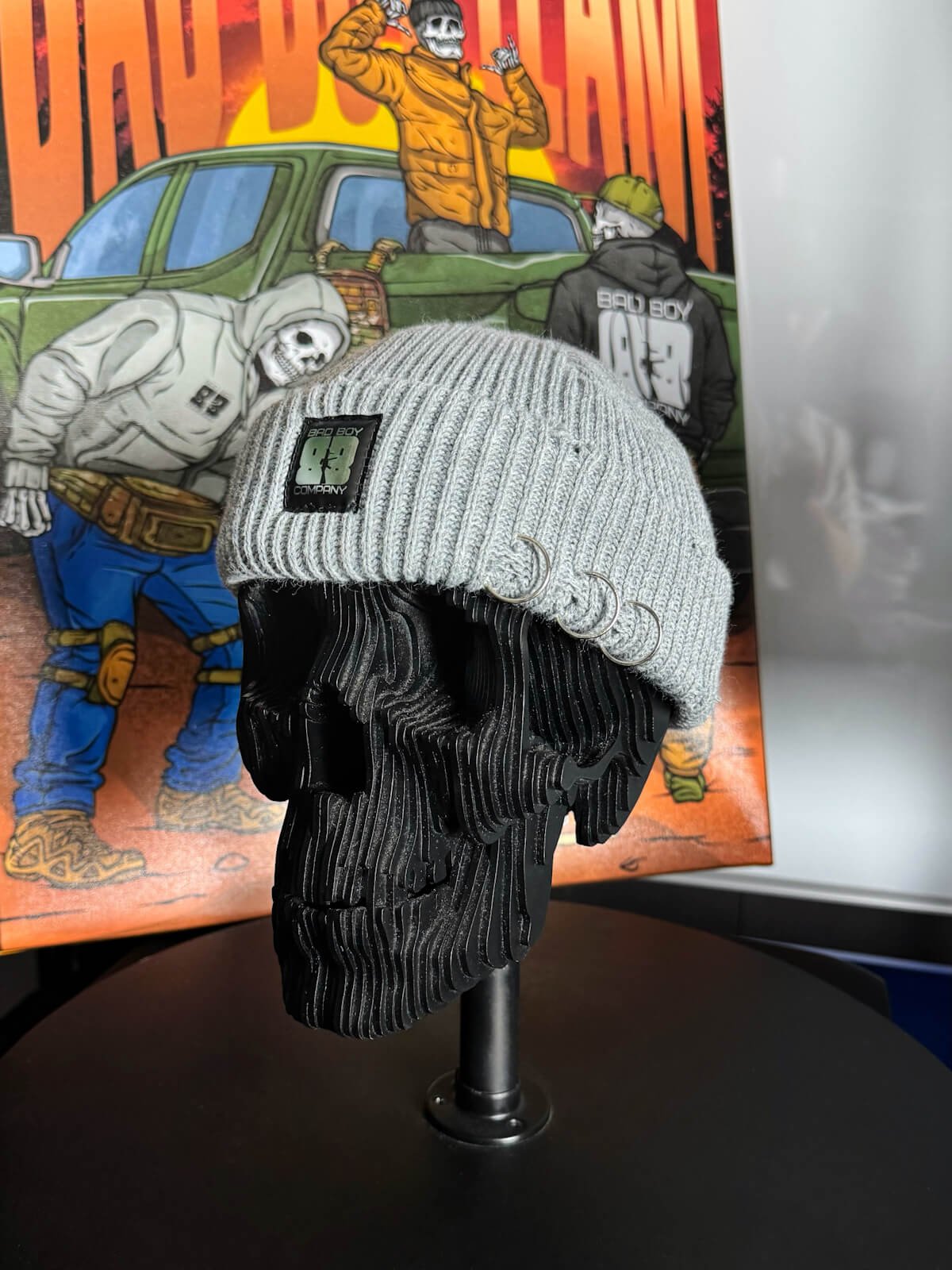 Шапка сіра grunge ВВ