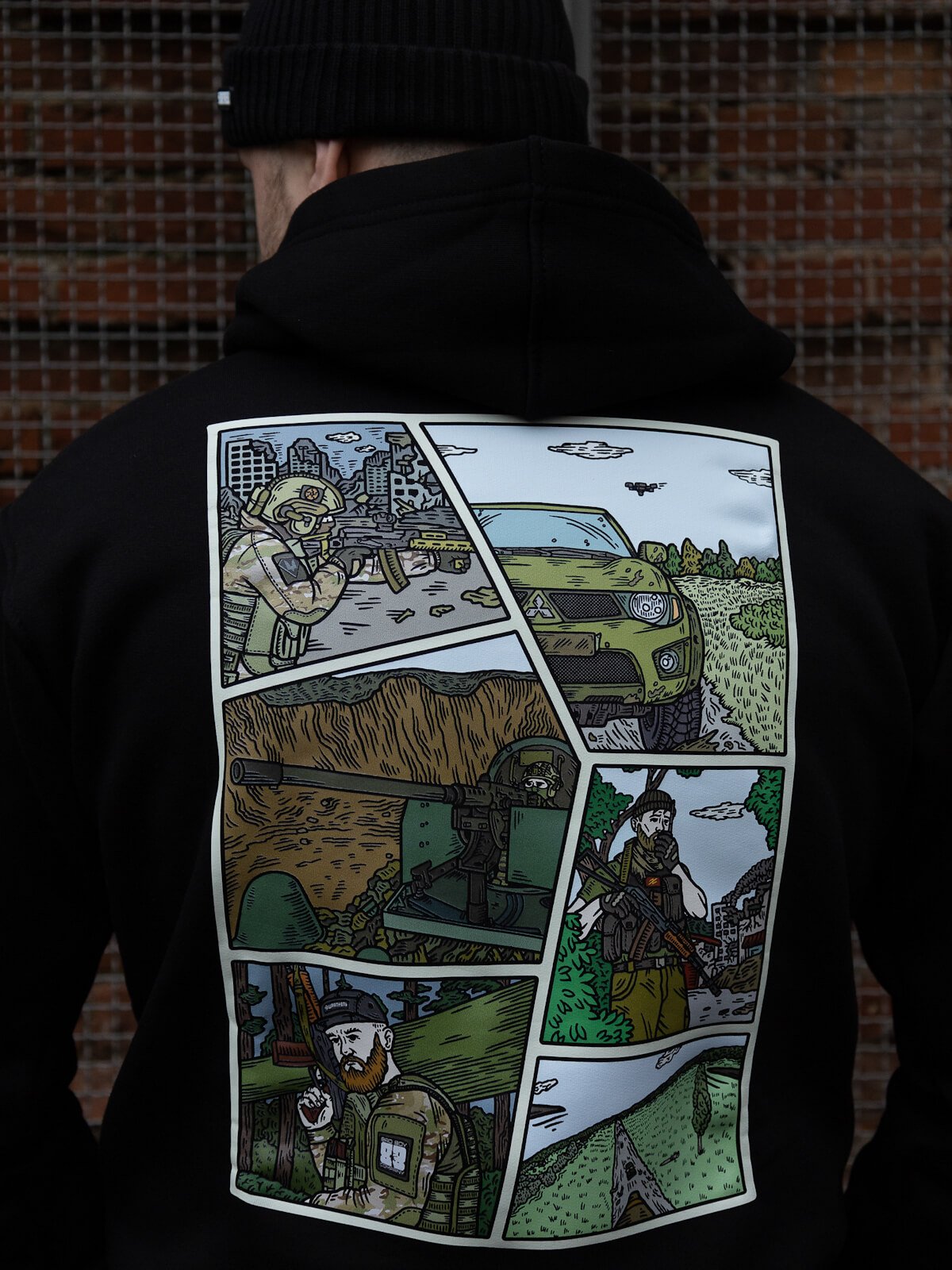 Худі чорне "GTA Military"